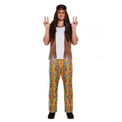 Hippie Kostüm für Erwachsene Männer - Retro 60er 70er Flower Power Outfit