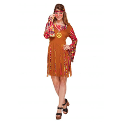 Hippie-Kostüm für Erwachsene mit Karomuster – ideal für Karneval & Themenfeste