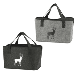 Hirsch-Motiv Filz-Aufbewahrungstaschen, 2er-Set - Rustikale Organizer