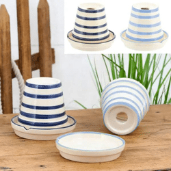 Hochwandiger Sturmaschenbecher, 2er-Set, 12x12x9,8cm - Robust für Außen