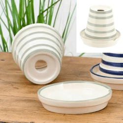 Hochwertiger Sturmaschenbecher, Grau-Weiß, ca. 12x12x9,8cm