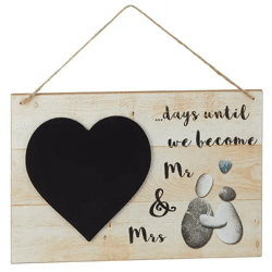 Hochzeits-Schreibtafel aus Holz, 20x30cm - Individualisiere deine Traumhochzeit!