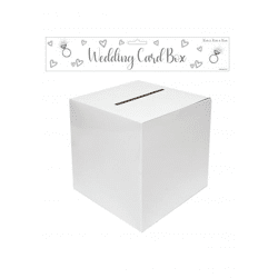Hochzeitskartenbox Weiß 30x30 cm, Elegante Aufbewahrungsbox für Hochzeitskarten