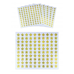 Holografische goldene Sterne Aufkleber, 14 mm, 100 Stück Pro Karte