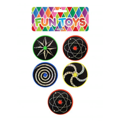 Holografischer Kreisel, 7,5 cm, 4 verschiedene Farben - Faszinierendes Spielzeug für Kinder
