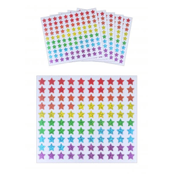 Holografischer Stern-Aufkleber 14 mm, 100 Stück, 6 Farben – Glitzernde Deko-Aufkleber-Set