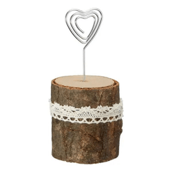 Wooden photo/card stand, height approx. 12 cm