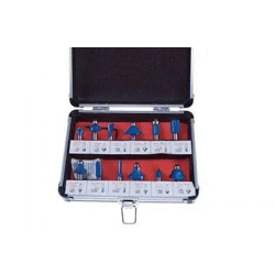 HOLZOBERFRASERSATZ PROFI: Hochwertiger Holzoberfräsersatz - Profi Holzbearbeitungsfräser-Set für präzises Fräsen von Holzoberflächen