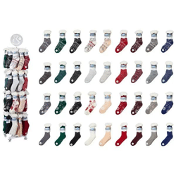 Hüttensocken-Display, 36 Stück auf drehbarem Bodenständer - Ideal für Verkauf & Zuhause