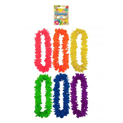 Hula-Lei-Kette, 100 cm, mit 9 cm Blumenblättern in 6 verschiedenen Farben – perfekt für Partys