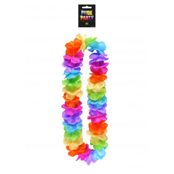 Hula Lei Kette 100cm mit 9cm Blütenblättern - Farbenfroher Blumenschmuck für Feste und Feiern