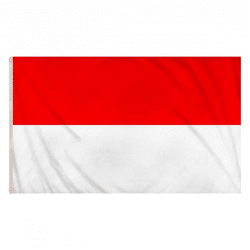 Indonesien-Flagge 5 Fuß x 3 Fuß – große, langlebige Nationalflagge für draußen und drinnen, wetterfest