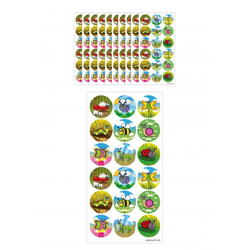 Insektenaufkleber, 2,5 cm, Packung mit 18 Blatt – farbenfrohe Insektenaufkleber zum Basteln und Dekorieren