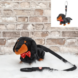 Interaktiver Dackel-Plüschhund mit Sound, 35x21cm | Beweglicher & Bellender Spielzeughund
