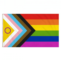 Intersex Progress Pride Flagge, 5Ft X 3Ft - Große Intersex Pride Flagge für Außen