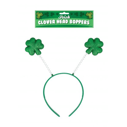 Irish Cloverleaf Head Bopper mit Pailletten – Partyzubehör für den St. Patrick's Day