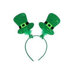 Irish Hut mit Kleeblatt & Pailletten, Head Bopper Stil, Festtagszubehör