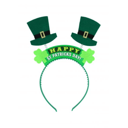 Irish Hut - und Zeichen-Kopfbopper, grün, Partyzubehör für den St. Patrick's Day