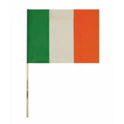 Irland Handflagge, 29x17 cm, PVC, mit 40 cm Stab, robust