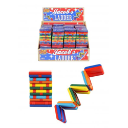 Jacobsleiter Spielzeug 5x5x8,5 cm, Klassisches Holz-Klappspiel für Kinder