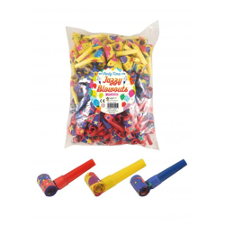 Jazzy Design Blowouts 4 cm, Party-Geräuschmacher, 3 verschiedene Farben