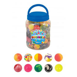 Jet-Bälle 3,3 cm, 10 verschiedene Farben, hochgesprungene Mini-Bälle für Spiele und Spaß