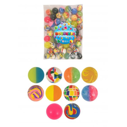 Jet-Bälle 4,3 cm, 10 verschiedene Farben, hochgesprungene Mini-Bälle für Kinder und Spiele