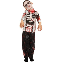 Jungen Zombie Kostüm, Medium, 7-9 Jahre, Halloween Verkleidung