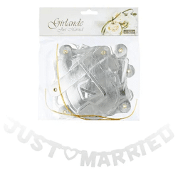 Just Married Girlande in Silber – Elegante Hochzeitsdekoration