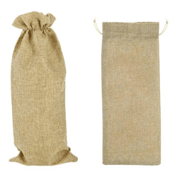 Jute bottle bag, 35x15 cm, eco-friendly & stylish - 100 characters