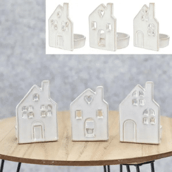 Kerzenhaus-Halter, 3er-Pack, ca. 10cmH - Verleihen Sie Ihrem Raum mit bezauberndem Glanz Atmosphäre