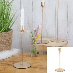 Kerzenständer Shiny, gold, 23 cm hoch – Eleganter Kerzenhalter | Moderner Wohnakzent
