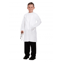 Kinder Arztkittel Kostüm Medium, 7-9 Jahre - Rollenspiel Doktorjacke Für Kinder