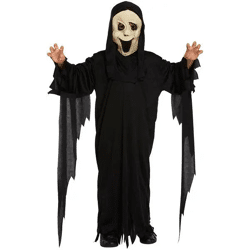 Kinder Dämon Geist Kostüm Medium (7–9 Jahre) – Gruseliges Halloween-Outfit