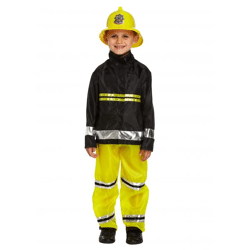 Kinder-Feuerwehrmann-Kostüm, Größe 4-6 Jahre, Spielzeug-Feuerwehr-Uniform