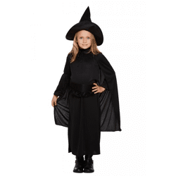 Kinder Hexe Klassik Kostüm Medium (7-9 Jahre) – Verzaubertes Halloween-Outfit