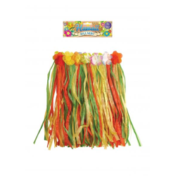 Kinder Hula Rock mit Blumenmuster, 56 cm Breite, 43 cm Länge - Hawaiianischer Tanzrock