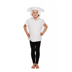 Kinder Kostüm Schaf, Fasching Verkleidung Groß 10-12 Jahre, Plüsch Schafanzug