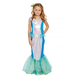 Kinder Meerjungfrau Kostüm Mittelgroß 7-9 Jahre - Märchen Meerjungfrauen Verkleidung
