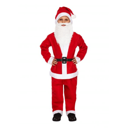 Kinder Weihnachtsmann Kostüm für Jungen, Größe Mittel (7-9 Jahre)