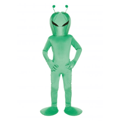 Kinderkostüm Alien, Außerirdischer Anzug für Jungen und Mädchen, Größe 4-6 Jahre
