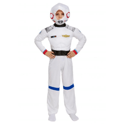 Kinderkostüm Astronaut Raumfahrer Jungen Outfit, Mittlere Größe 7-9 Jahre, Weltraum-Themenparty