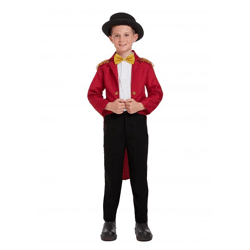 Kinderkostüm Schausteller, Größe 4-6 Jahre, Zirkusdirektor Verkleidung Für Karneval Und Fasching
