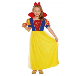 Kinderkostüm Schneewittchen, Mädchen Verkleidung, Märchen Outfit, Größe 4-6 Jahre