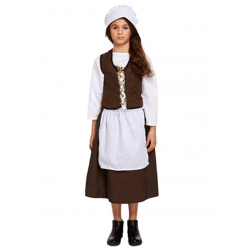 Kinderkostüm Viktorianisches Mädchen, Mittel, 7-9 Jahre