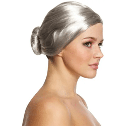 Classic Ladies Wig Gray, High Quality Old Lady Synthetic Hair, 150G