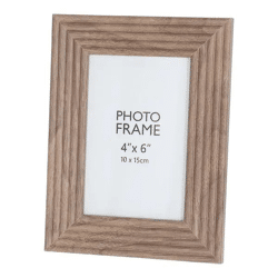 Klassischer MDF-Bilderrahmen mit Rillen für 10x15cm Fotos - Elegante Ausstellung