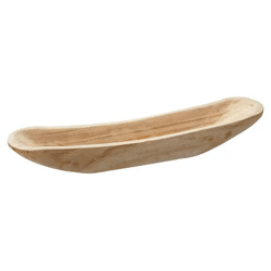 Kleine Boot-förmige Holz-Dekoschale, 60x12cm rustikale Holzschale, Deko Bootsschale, Holzbowl