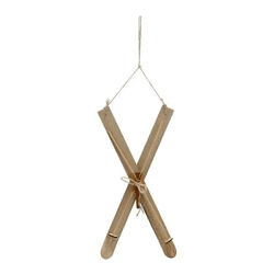 Kleine Deko-Skier zum Aufhängen, Höhe 40cm - Charmante Alpenwanddekoration