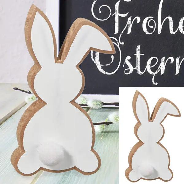 Kleine Hasensilhouette Figur - 13cm Dekorativer Hasen Umriss f&uuml;r Wohn- und Gartengestaltung